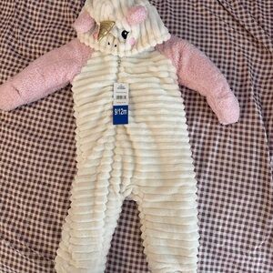Adorable Pink and Cream Unicorn Kids One Piece